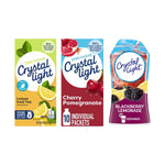 Crystal Light Drink Mix – Lemon Decaf Iced Tea Canister (Makes 12 Quarts, 1.5 oz), Sugar-Free Cherry Pomegranate On-The-Go (10 CT) & Blackberry Lemonade Liquid Water Enhancer (1.62 fl oz) (1 Ea.) (Variety Pack)