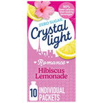 Crystal Light Drink Mix, 10 packets, Hibiscus Lemonade, 0.14 oz