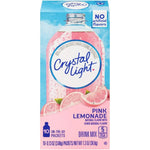 Crystal Light On-The-Go Drink Mix Packets, Zero Sugar Powdered Water Enhancer, Natural Flavor Low Calorie Beverage Mix, Powdered Soft Drink Mix for Flavorful Hydration, Pink Lemonade, 0.13 Ounce Packets, 10 Count (Pack of 1)