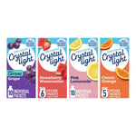 Crystal Light Powdered Drink Mix - Strawberry Watermelon, Classic Orange, Pink Lemonade & Grape For Flavorful Hydration and Shareable Refreshment (Variety Pack)