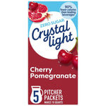 Crystal Light Zero Sugar Cherry Pomegranate Drink Mix, Naturally Flavored Powdered Beverage Packets, Low Calorie Water Flavoring for Pitchers, 10 Quarts per Box, 2.2 Oz (Pack of 12)