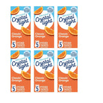 Crystal Light Drink Mix, Sugar Free Powdered Water Enhancer, Low Calorie Beverage Mix, Natural Flavor Drink Mix, Classic Orange, 5 Pitcher Packets, 2.5 Ounce (Pack of 6)