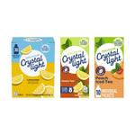 Crystal Light Drink Mix – Peach Iced Tea On-The-Go (10 CT), Lemonade Powdered Drink Mix (8 oz) & Sweet Tea Canister (Makes 12 Quarts, 1.56 oz)(1 Ea.)(Variety Pack)