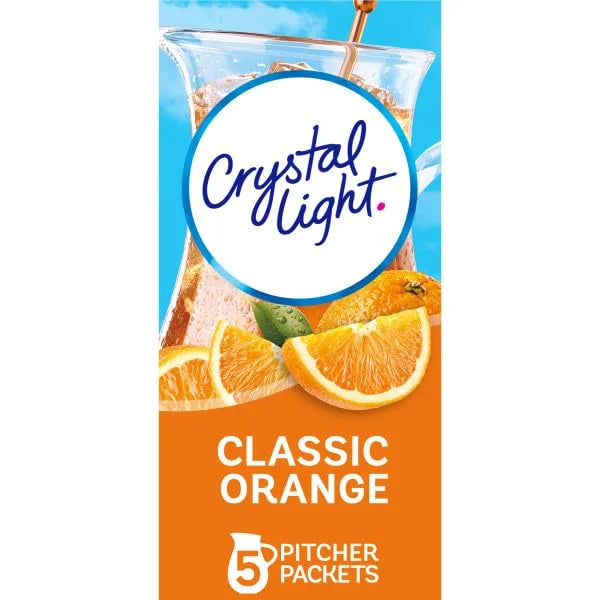 Crystal Light Classic Orange, Cherry Pomegranate, Raspberry Green Tea, Raspberry Iced Tea Variety Pack Drink Mix (Variety Pack)
