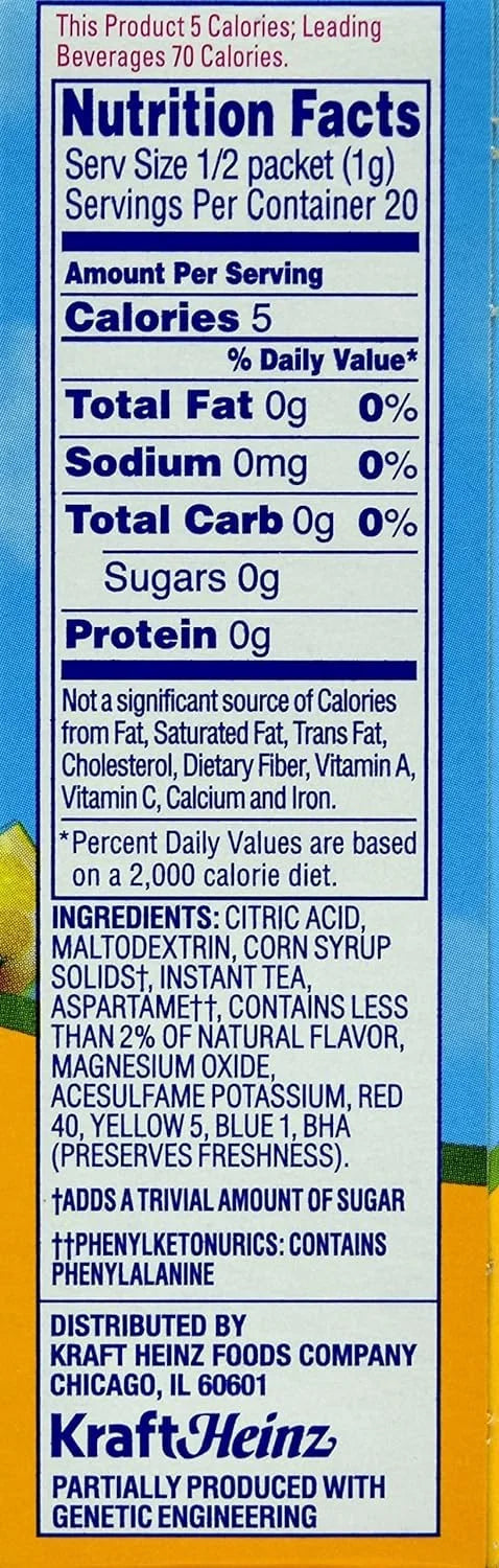 Crystal Light Powdered Drink Mix, Lemon Iced Tea, 30 CT, 2.4 OZ (Pack of 2)