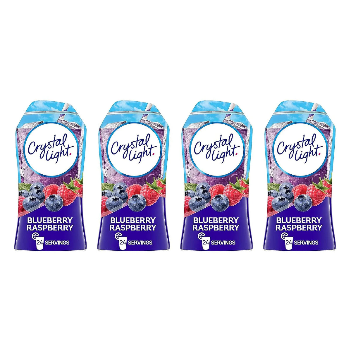 Crystal Light Liquid Drink Mix, Blueberry Raspberry, 1.62 fl oz (Pack of 4)