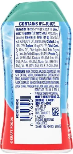Crystal Light Liquid Strawberry Pineapple Refresh Naturally Flavored Drink Mix with Caffeine, 1.62 fl oz Bottle (Pack of 6)