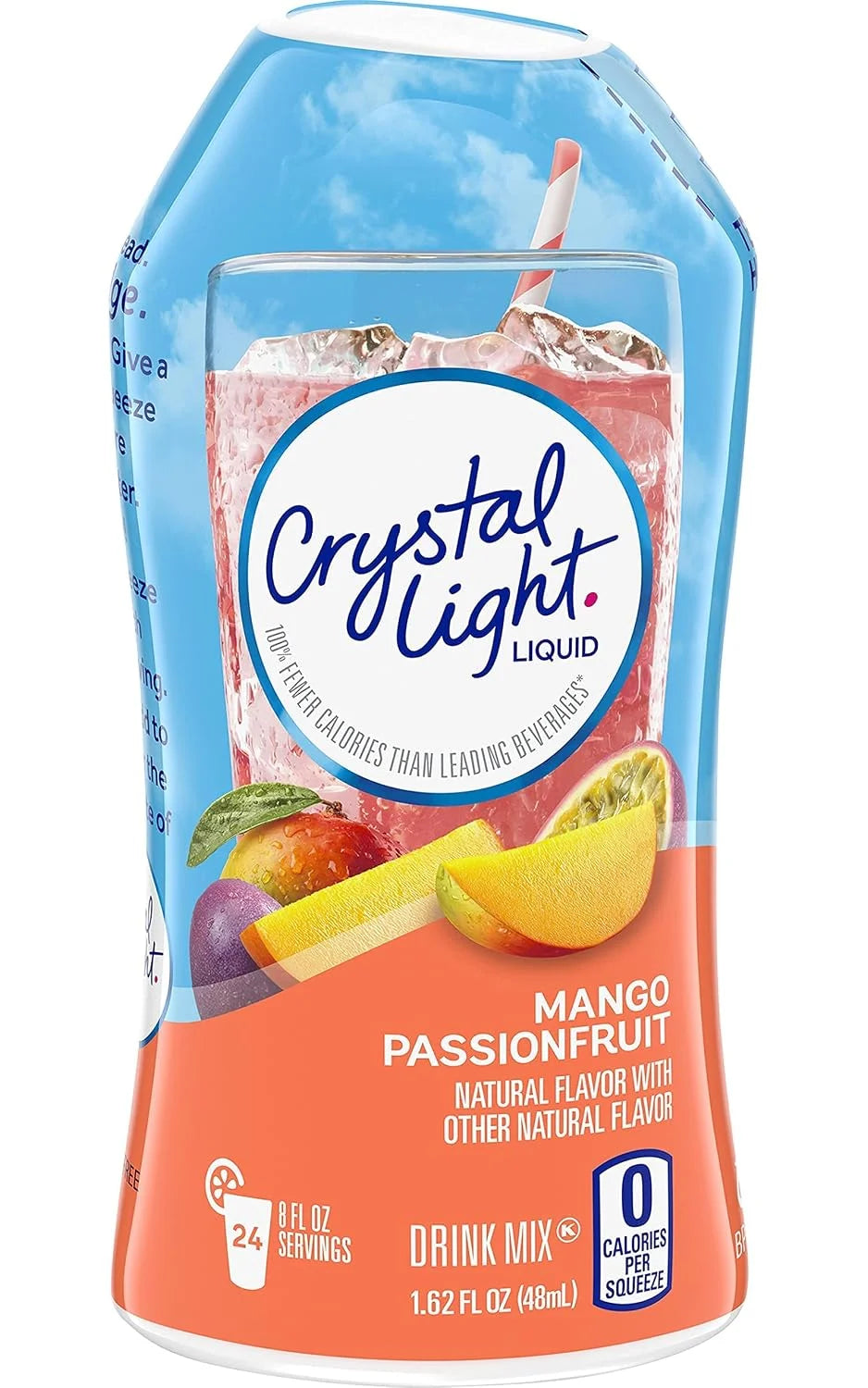 Crystal Light Liquid Variety Pack Drink Mix 1.62 Fl Oz Mango Passionfruit, Berry Sangria, Tropical Coconut, Blackberry Lemonade (4 Count)