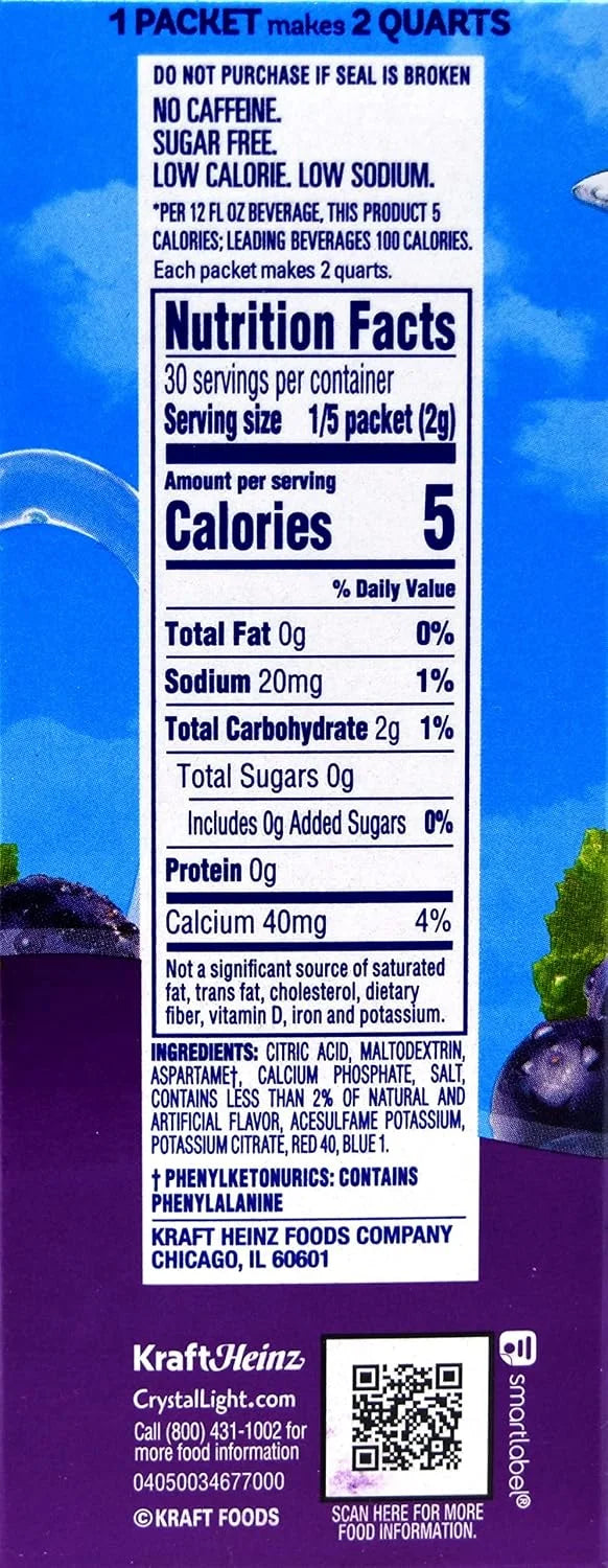 Crystal Light Concord Grape, 12-Quart Box (Pack Of 7)