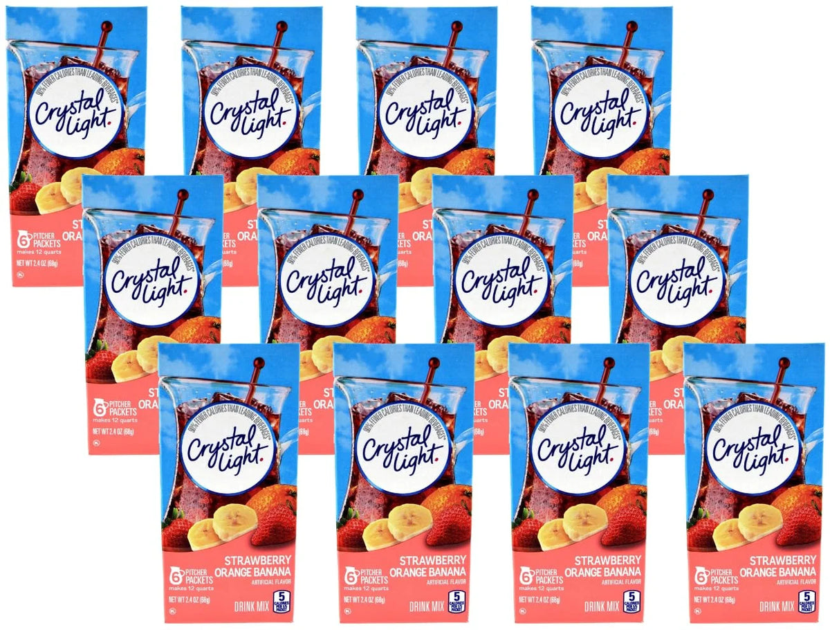 Crystal Light Strawberry Orange Banana 2.4 Ounces (Pack of 12)